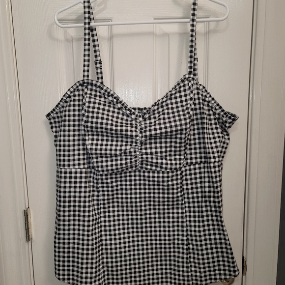 GINGHAM POPLIN CAMI - Picture 1 of 2